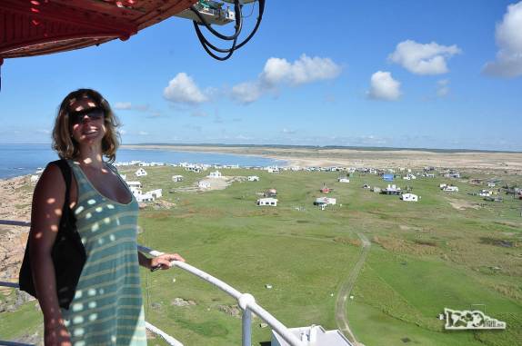 No alto do farol de Cabo Polonio, no litoral do Uruguai